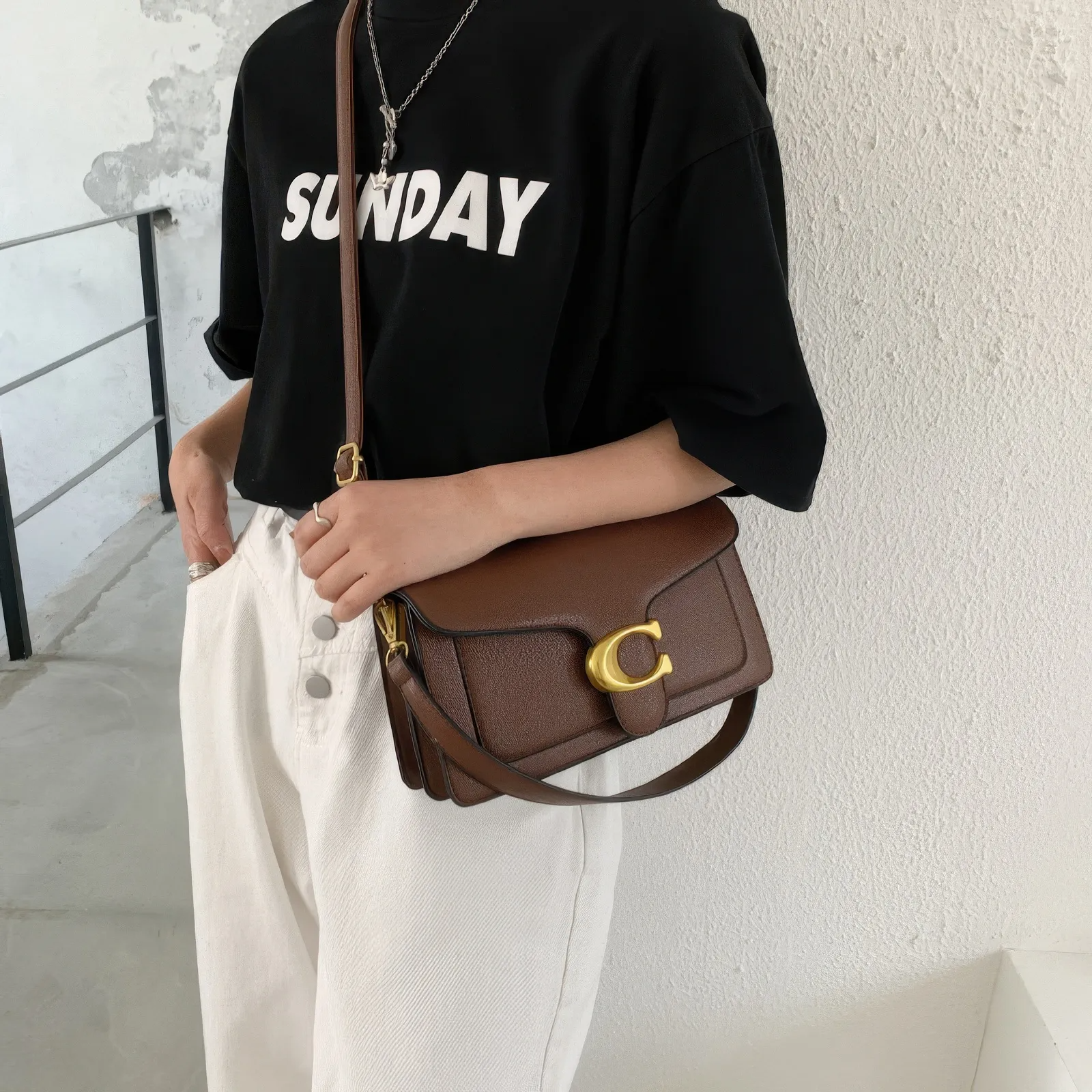 Bolsa Tabby Shoulder 26 Coach – Marrom