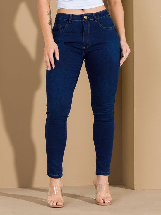 Calça Feminina Jeans Cigarrete Skinny Modeladora