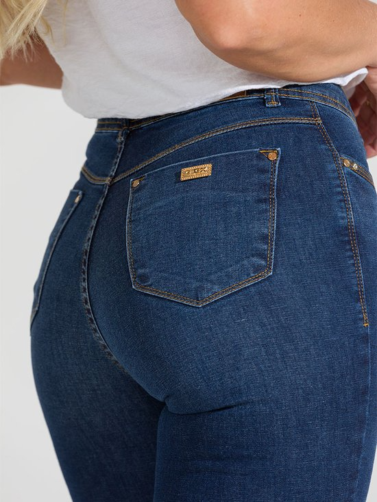 Calça Feminina Jeans Cigarrete Safira Destroyed