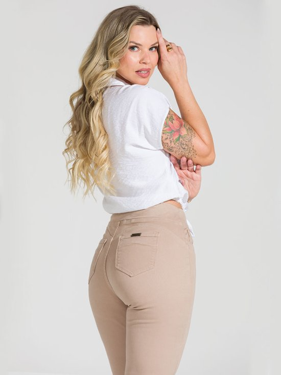 Calça Feminina Jeans Cigarrete Jogging Lycra