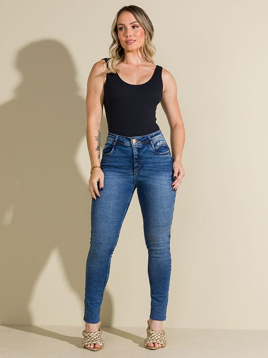 Calça Feminina Jeans Cigarrete Safira