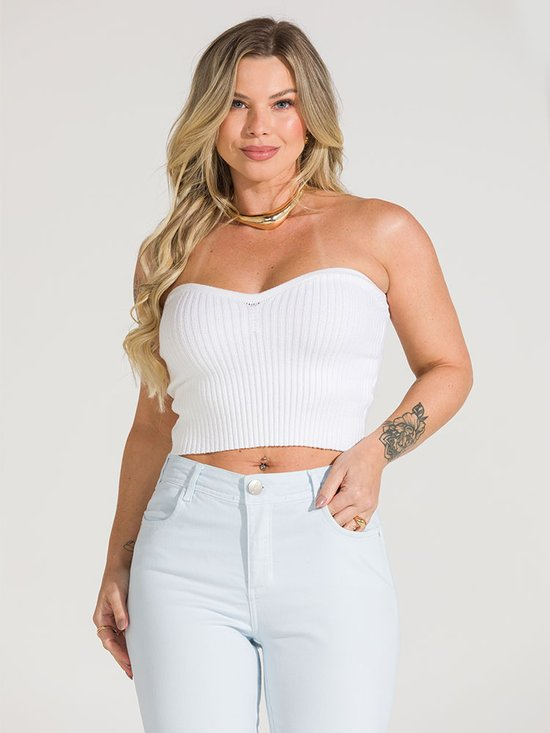 Calça Feminina Jeans Capri Tri-blend Lycra Modeladora