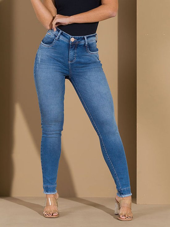 Calça Feminina Jeans Skinny Levanta Bumbum