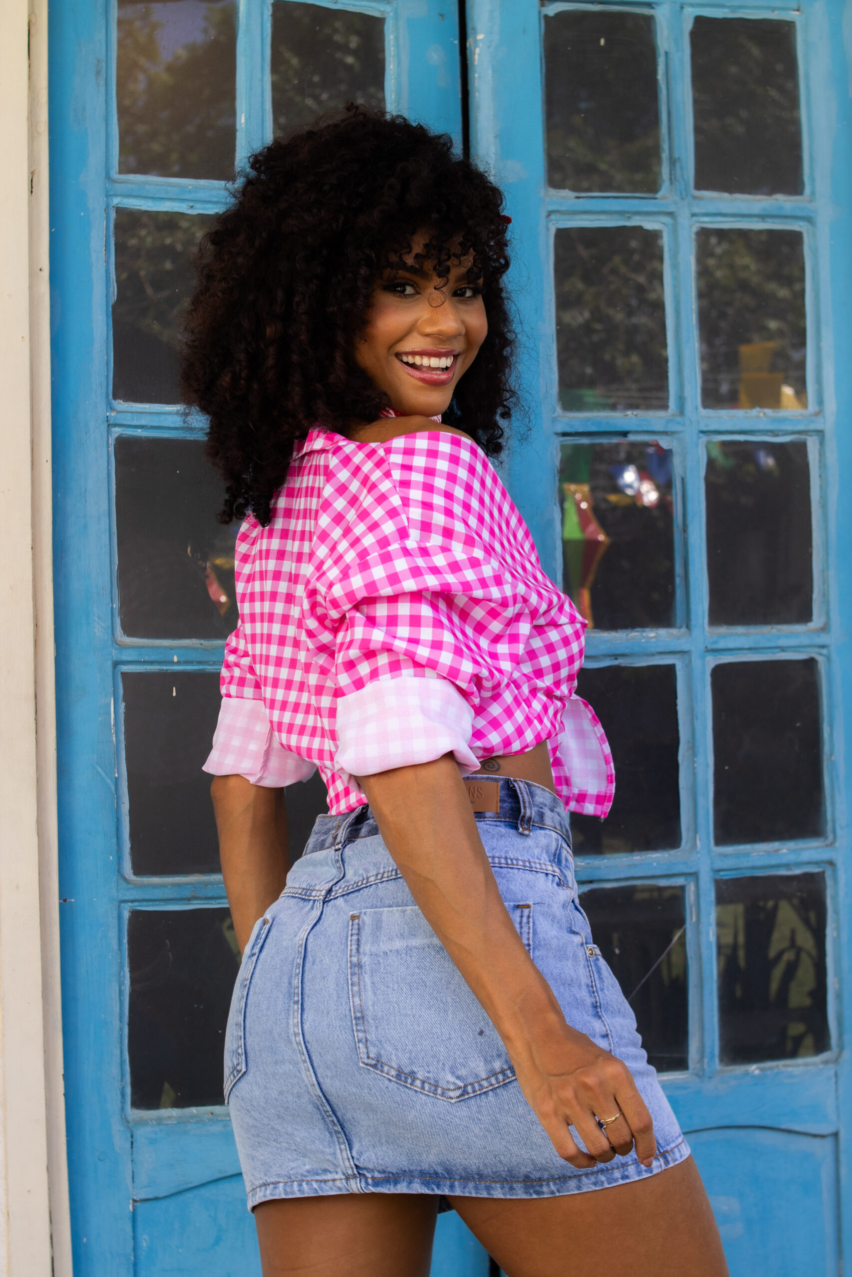 Camisa Junina Xadrez