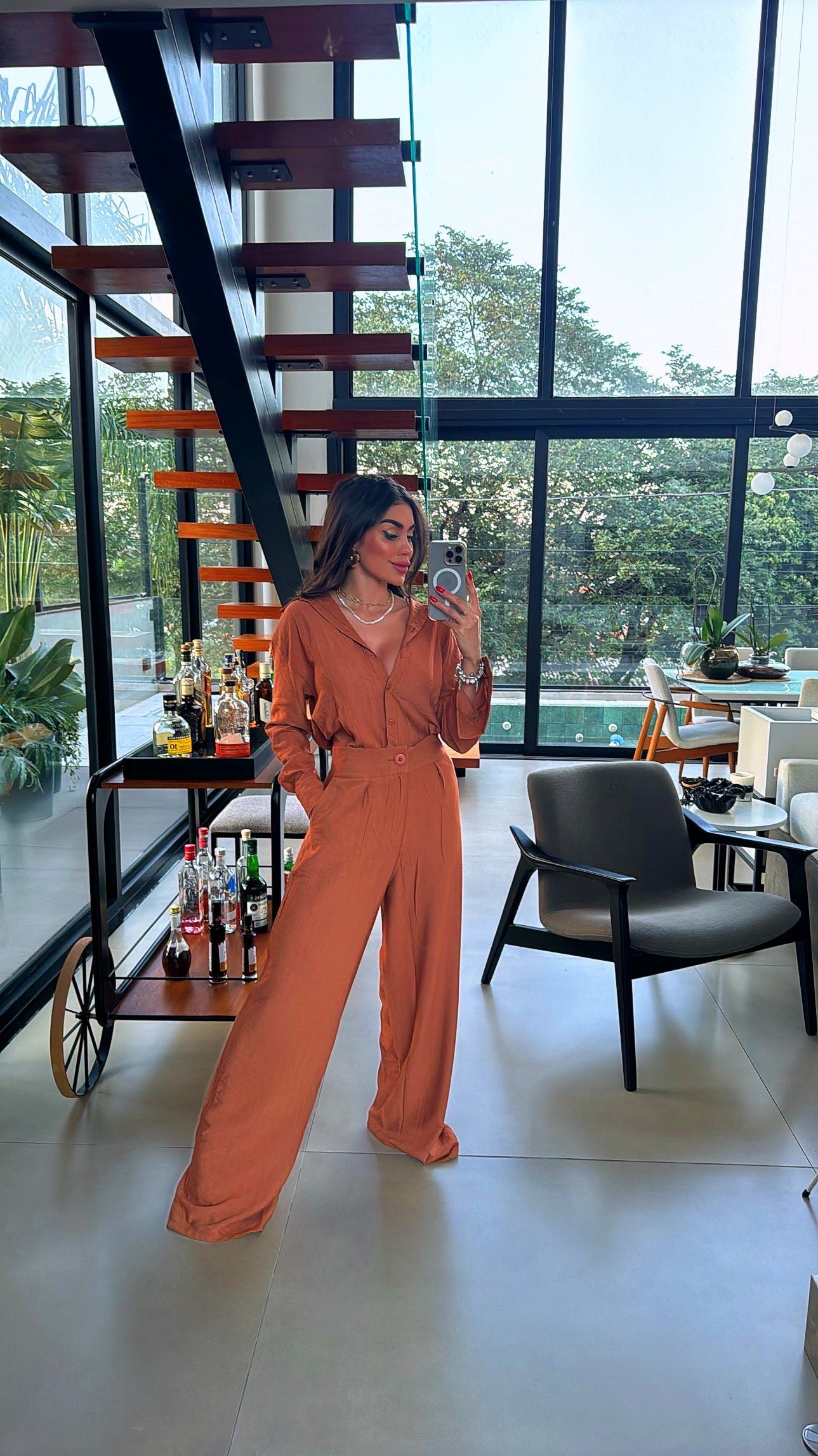 Camisa Santorini Caramelo