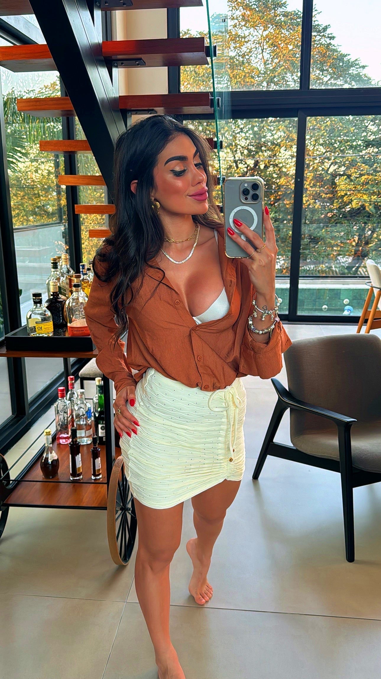 Camisa Santorini Caramelo