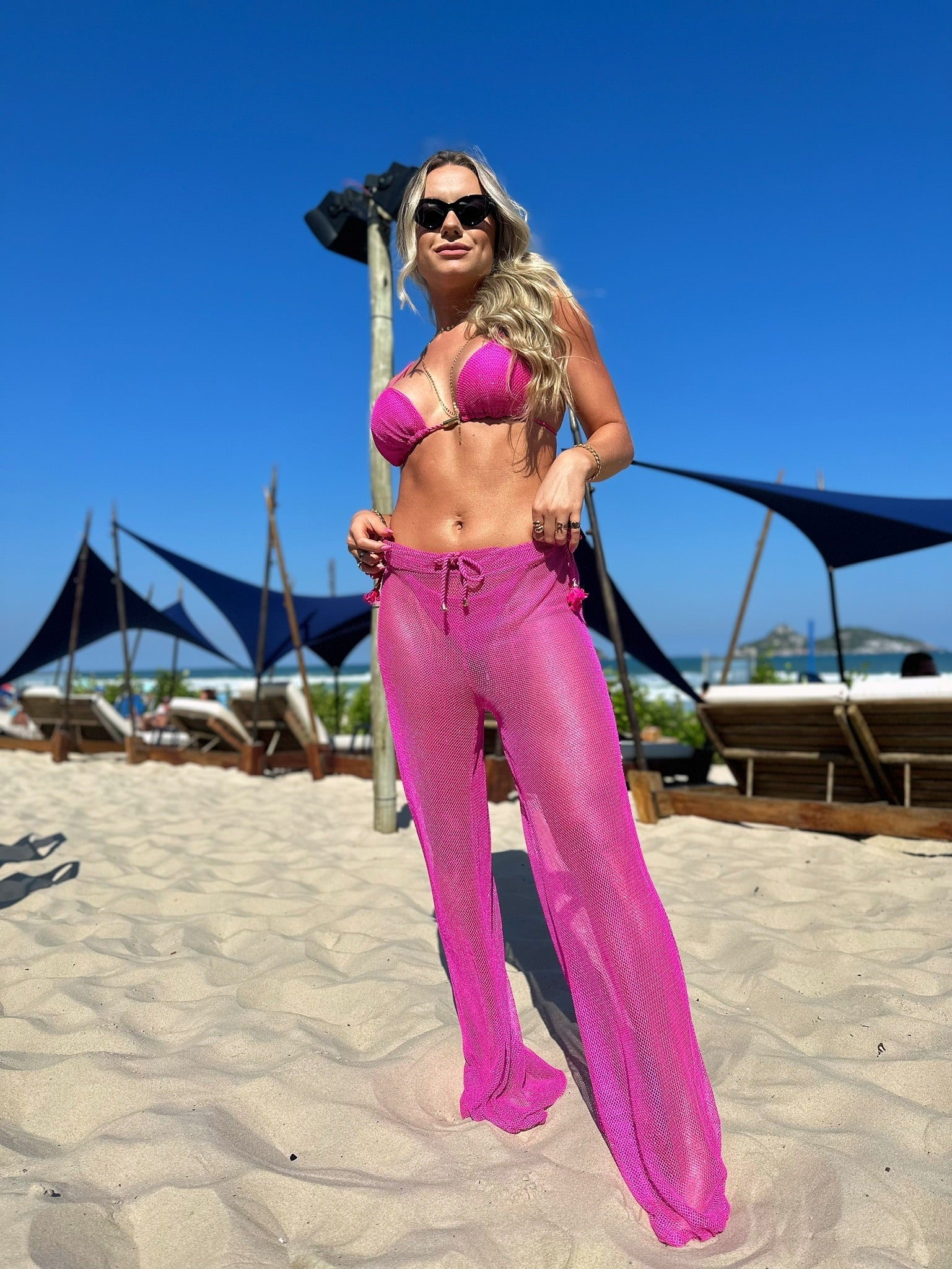 Calça Manuela Lurex Pink