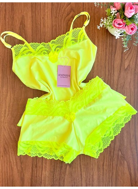 KIT Baby Doll Color - Amarelo Neon