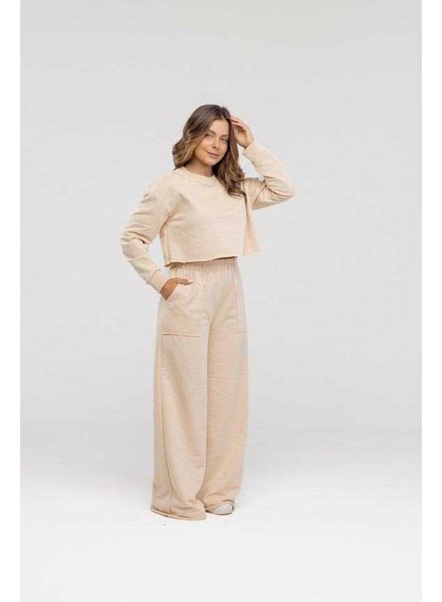 Conjunto Blusa Cropped de Moletom - Especial de Inverno