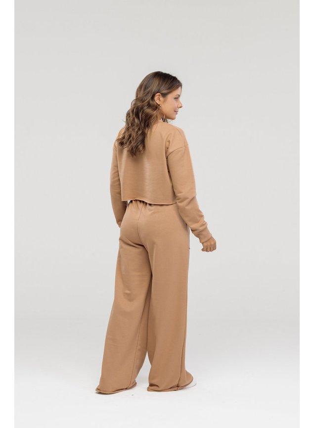 Conjunto Blusa Cropped de Moletom - Especial de Inverno