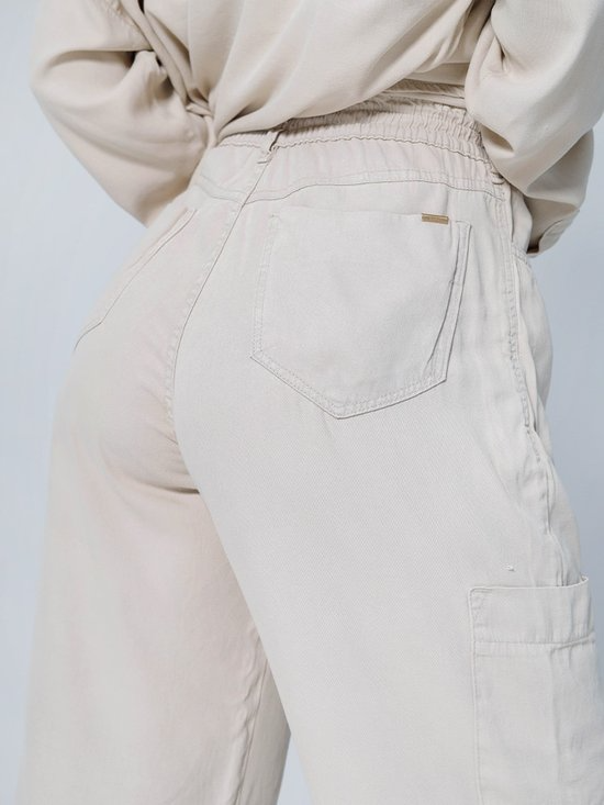 Calça Feminina Sarja Wide Leg Utilitária