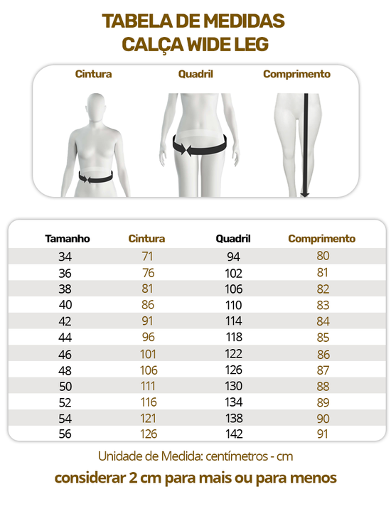 Calça Feminina Linho Wide Leg Cós de Amarração