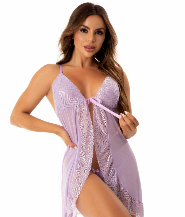 Camisola Kardashian em tule + Calcinha de Brinde (6 Cores)