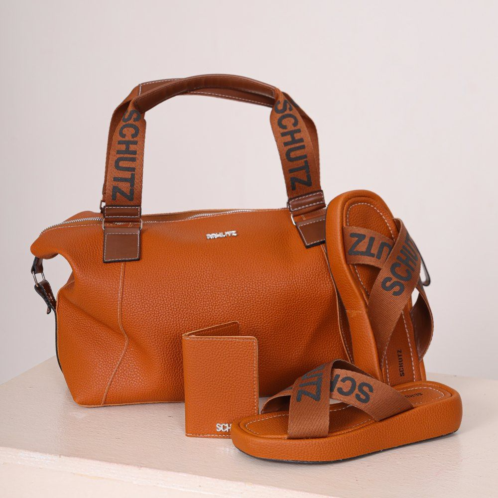 Edição Limitada: Kit Schutz com Bolsa, Sandália e Carteira (3 Itens)
